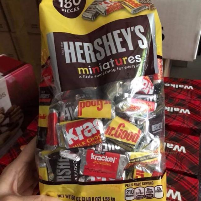Kẹo sô cô la Chocolate Hershey Miniatures 180 pieces