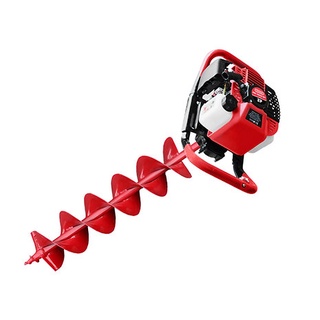 Máy khoan đất Oshima 2P + Mũi 200mm đôi oshima đỏ