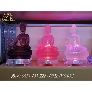 Bộ tượng phật dược sư có đèn led (chọn màu)