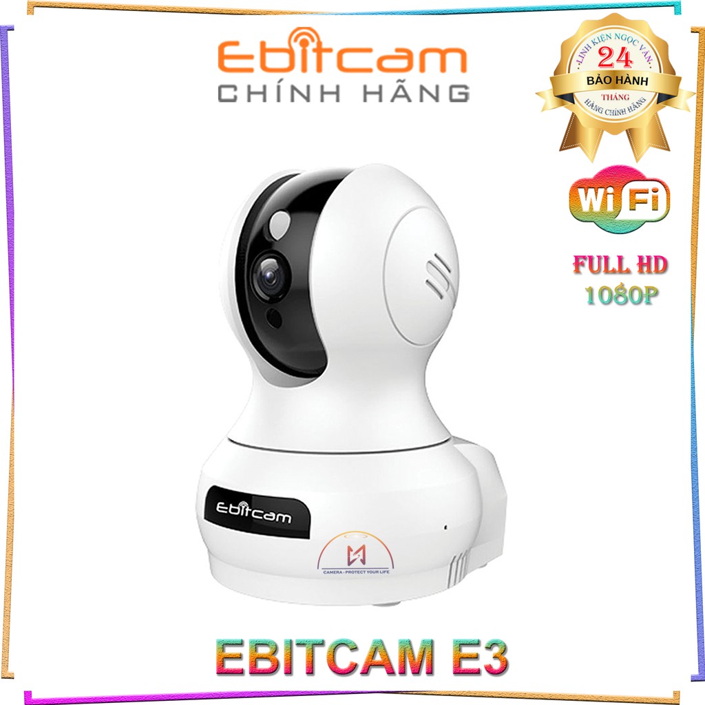 [CLOUD MIỄN PHÍ 1 NĂM] Camera Ip Wifi EbitCam E3 2MP Full HD 1080P - Hàng Chính Hãng