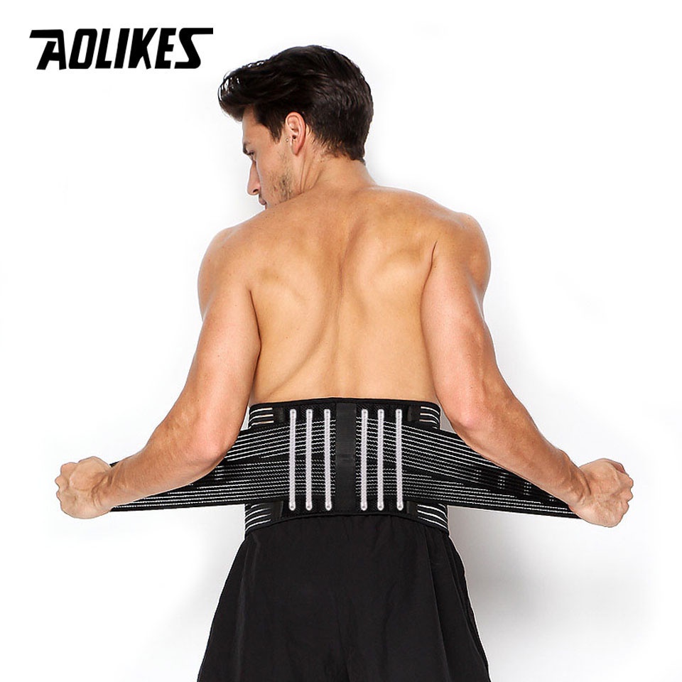 Dây thắt lưng hỗ trợ eo AOLIKES giảm đau lưng co giãn tập luyện nâng tạ thể thao chuyên dụng