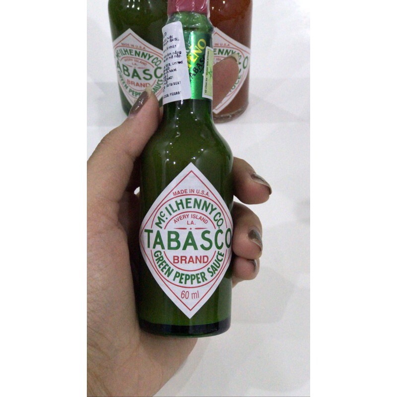 SỐT TIÊU XANH/ ĐỎ TABASCO 60ml - green pepper mild/ pepper sauce