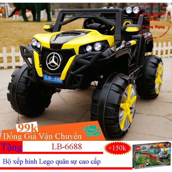 Ô Tô Địa Hình LB-688 Ô tô điện 4 động cơ Mẫu ô tô 2 ghế ngồi - có chế độ bập bênh - điều khiển từ xa Hàng luôn có sẵn