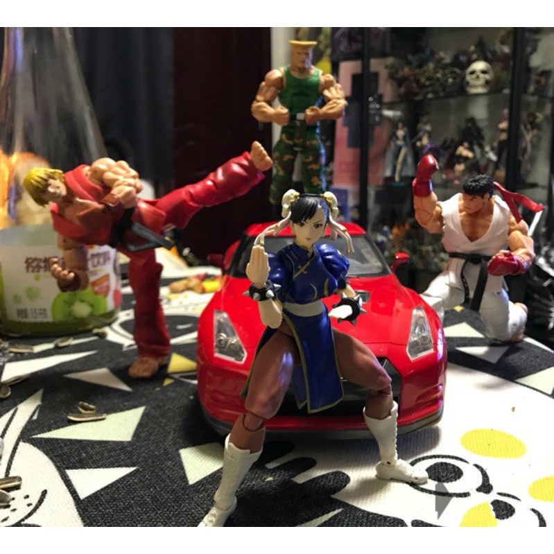 Neca Mô Hình Nhân Vật Truyện Tranh Street Fighter Ryu Ken Chun Li Gouki Guile Bằng PVC