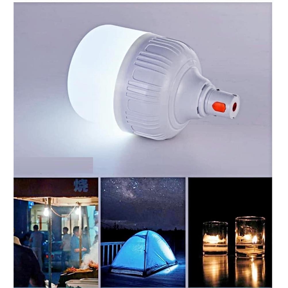 Đèn Led sạc tích điện dạng Bóng Bulb Pin 18650 Chọn Công suất 40/60/100W mã 37001