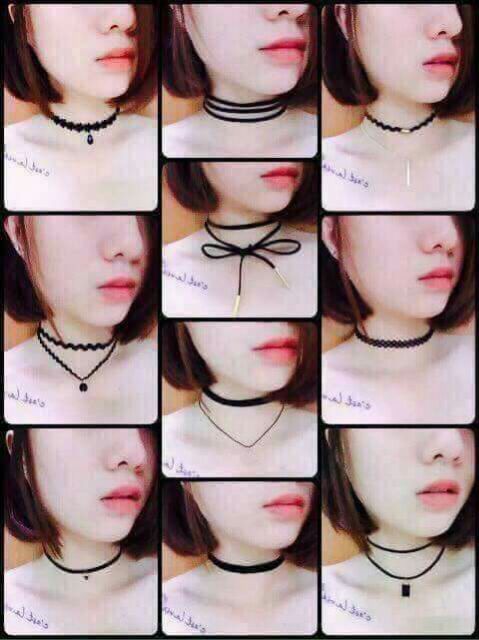 Vòng đeo cổ chocker 12 món