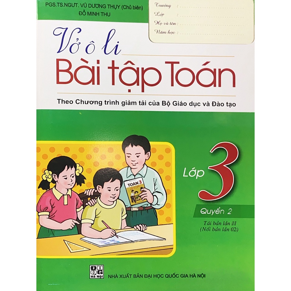 Sách - Vở ô li bài tập Toán lớp 3 - Quyển 2 (QL18)