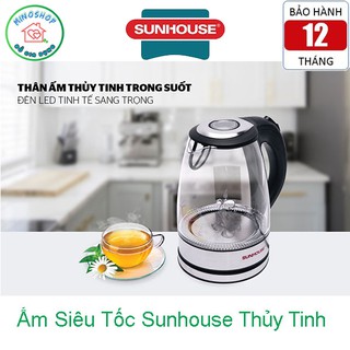 Ấm Siêu Tốc Thủy Tính Sunhose SHD1217, Bình Nước Siêu Tốc 1.7L Tiện Lợi