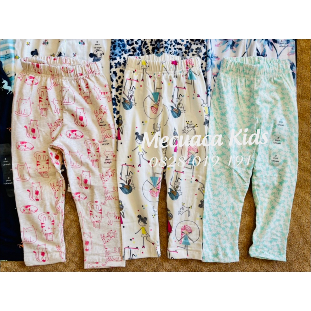 [18m-5y] [CHỌN MẪU] Quần legging dài chất cotton cho bé/bé gái vnxk xuất dư