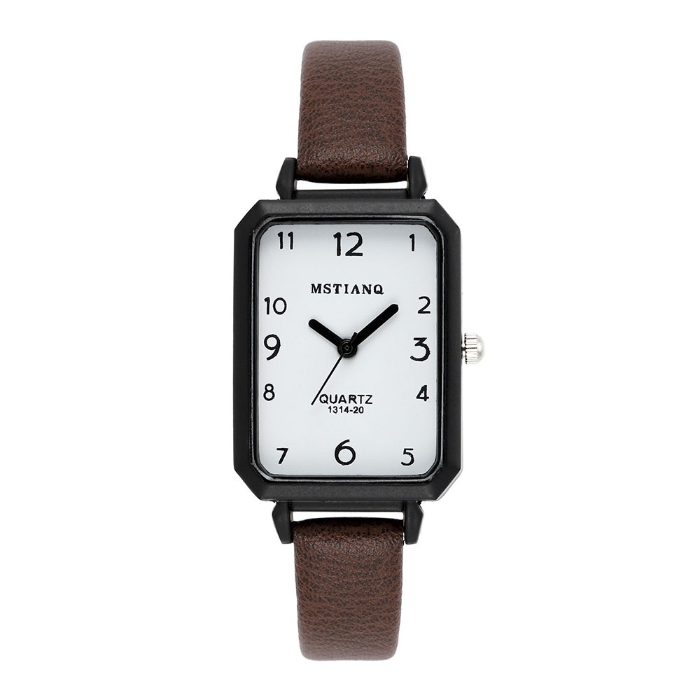 Đồng Hồ Đeo Tay Mặt Vuông Phong Cách Retro Đơn Giản 5 Màu Lựa Chọn Thời Trang Cho Nữ