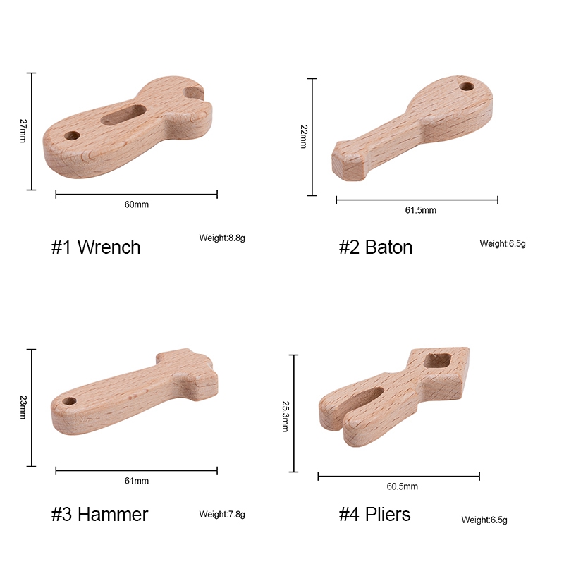 Set đồ chơi gắn vòng tay MAMIMAMIHOME làm bằng gỗ nhiều kiểu dáng an toàn không độc hại dành cho bé DIY