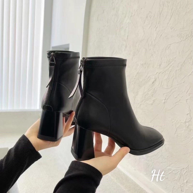 CÓ SẴN!!!!Boots da ngắn cổ gót 9cm hàng chuẩn QUẢNG CHÂU FULLBOX