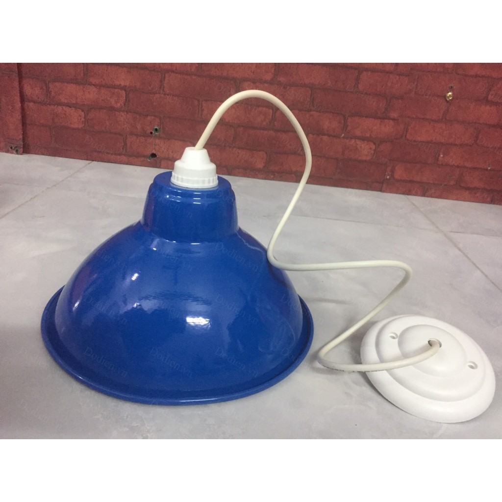 Bộ đèn thả chao nhôm nhiều màu D220 kèm dây đui đế ốp trần