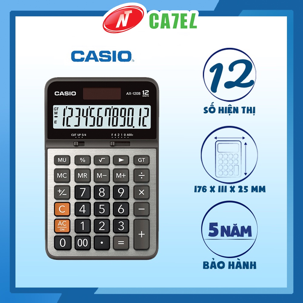 Máy tính CASIO AX 120B chính hãng bảo hành 5 năm NT CATEL