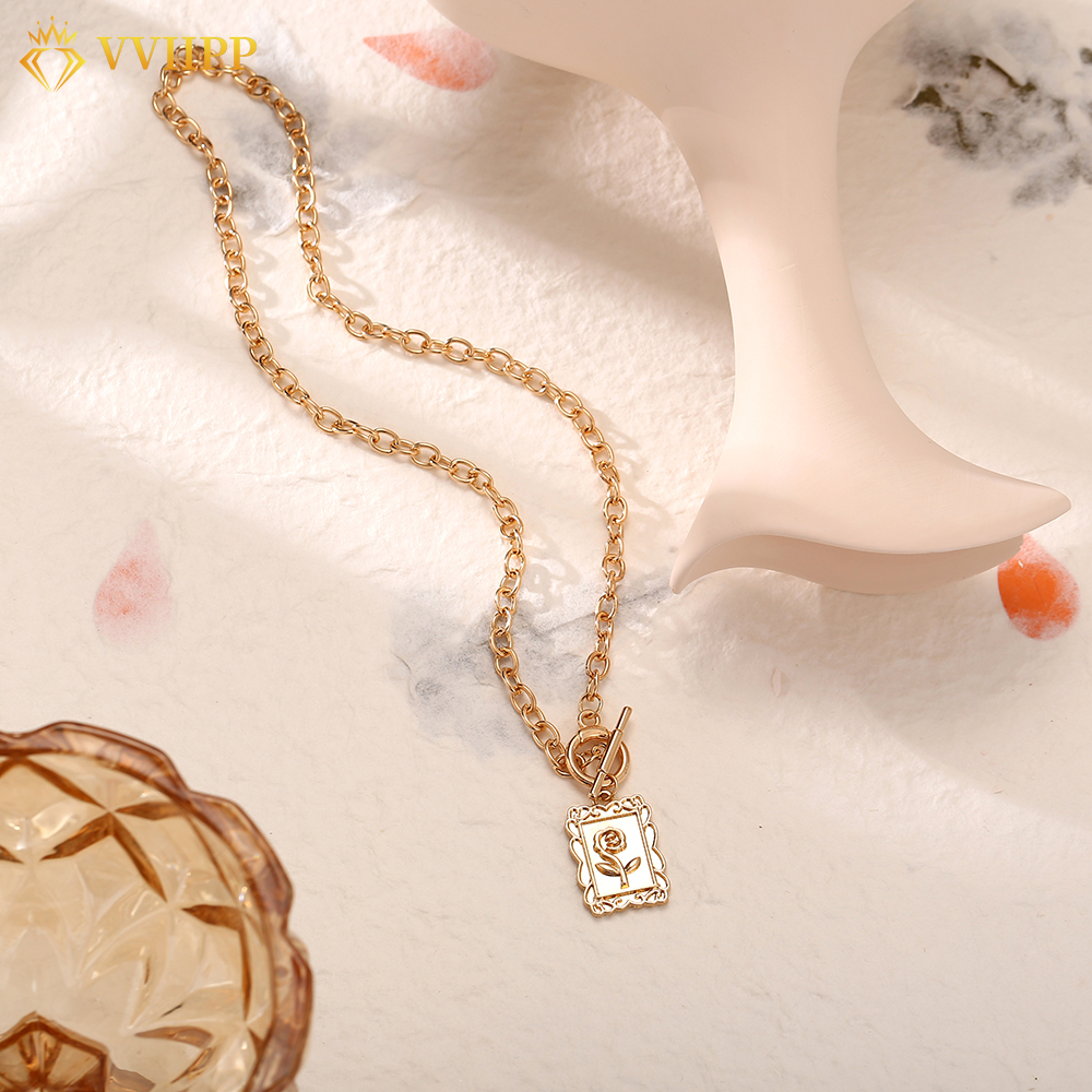 Dây Chuyền Hợp Kim Mạ Vàng Phong Cách Hàn Quốc