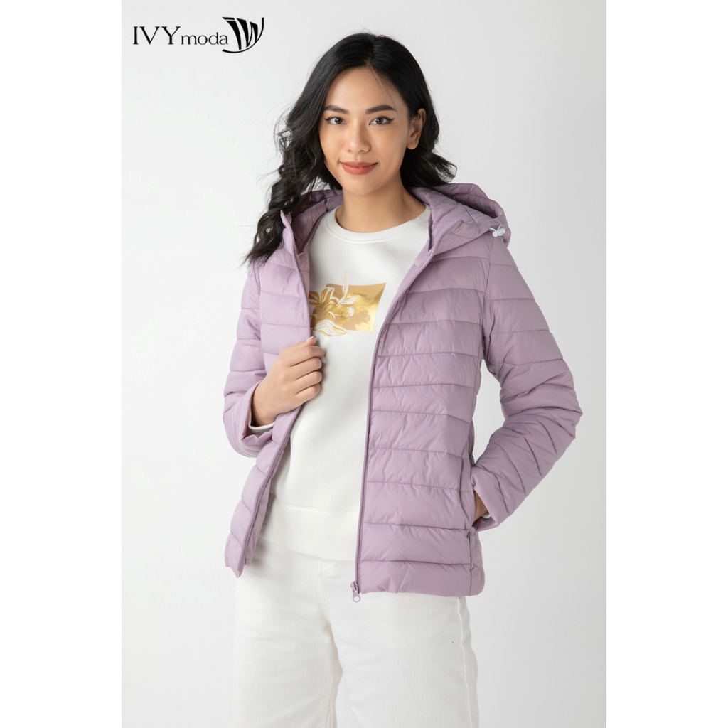 Áo khoác phao nữ cổ mũ IVY moda MS 70B7926