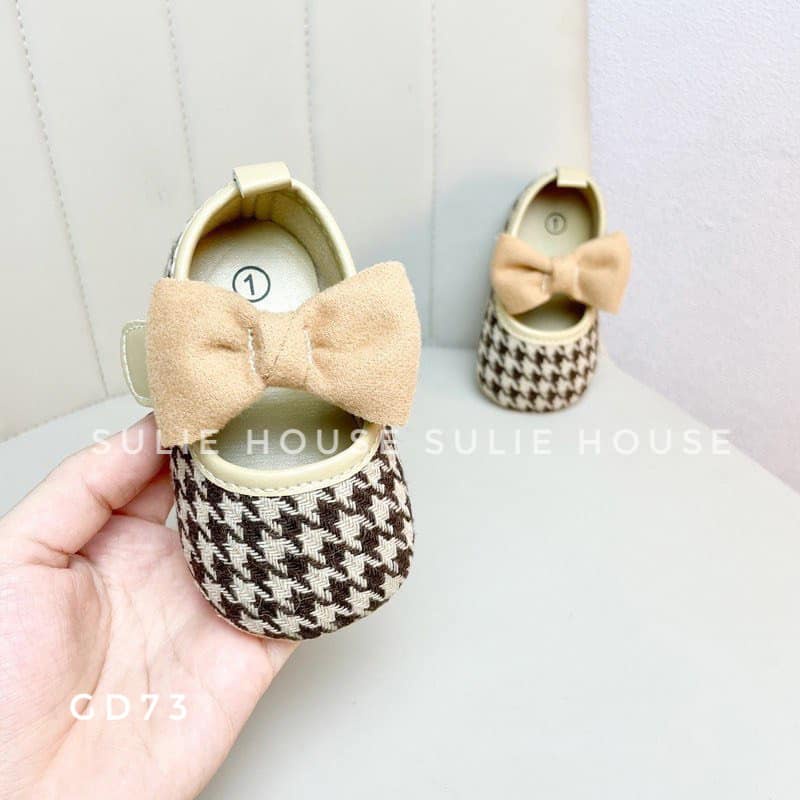 Giày tập đi búp bê đính nơ - GD73