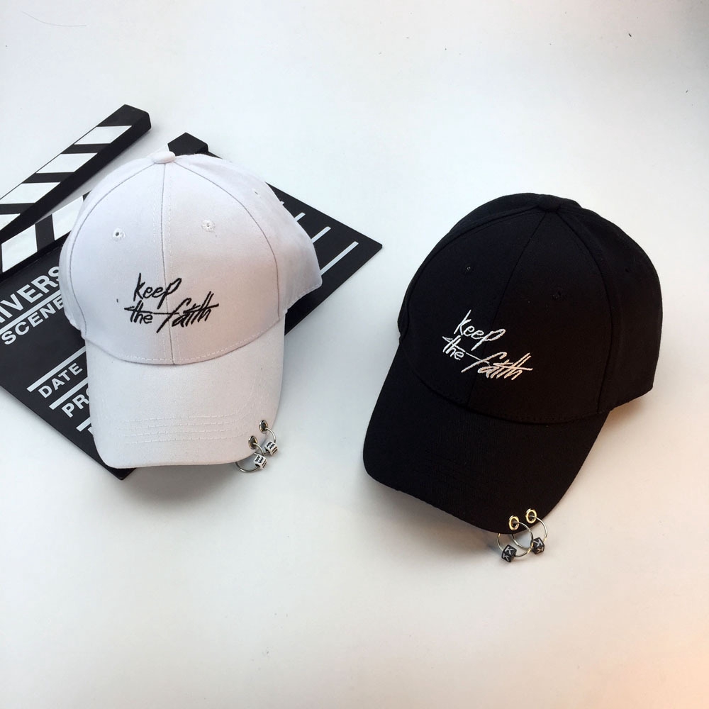 Mũ Lưỡi Trai LINJW Thêu Chữ Thời Trang Hàn Quốc 2020 Cho Nam Nữ