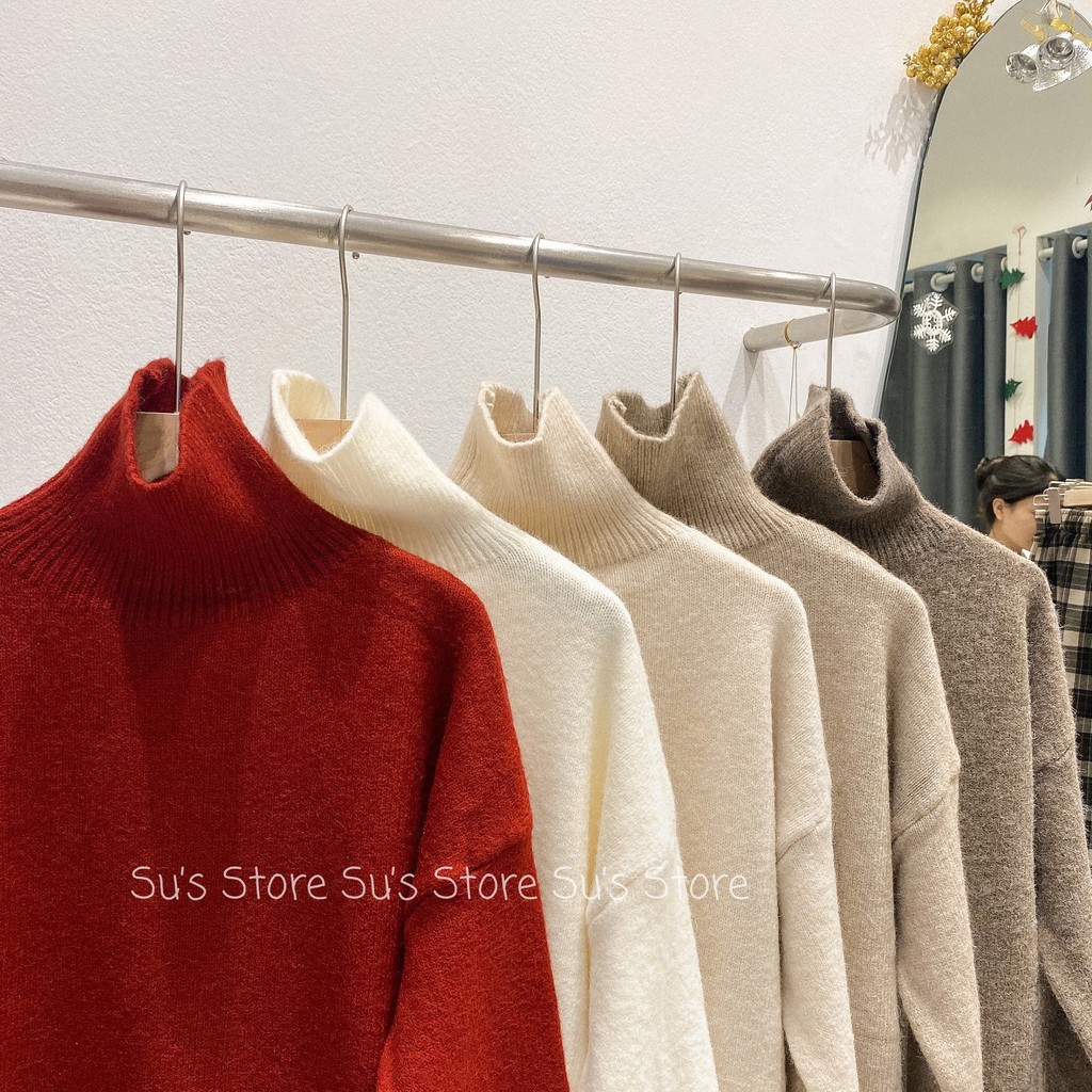 Áo len mịn cổ lọ lông thỏ trơn A1579 SUSTORE | BigBuy360 - bigbuy360.vn