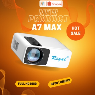 Máy chiếu Rigal A7 max - Fullhd 1080P Chuẩn - Hàng chính hãng - BH 12 tháng
