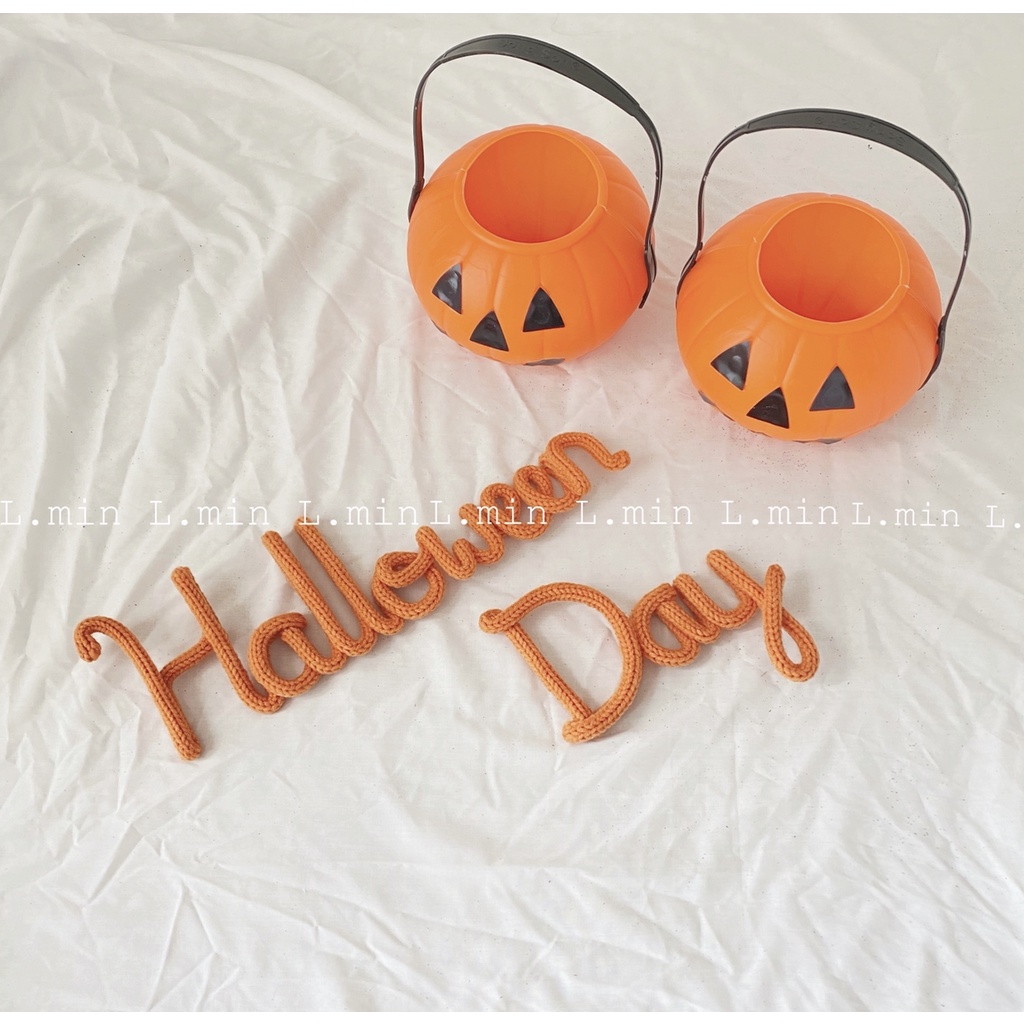 Chữ len trang trí Halloween Day made by L.min