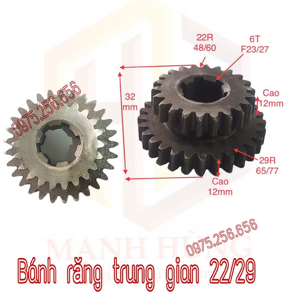 Bánh răng trung gian 22/29 cày 61