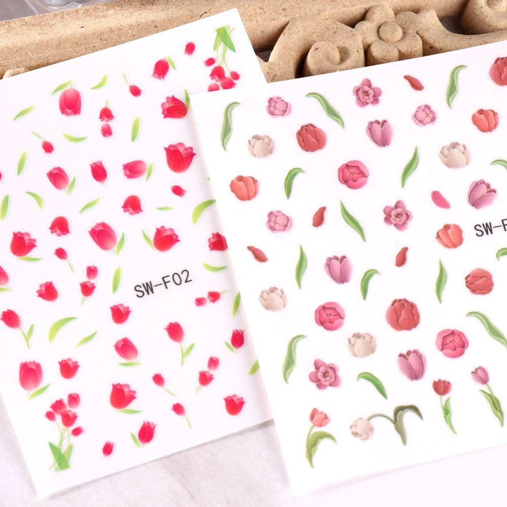 OCEANMAP Miếng Dán Trang Trí Móng Tay 3D DIY Thời Trang Mùa Xuân Hè