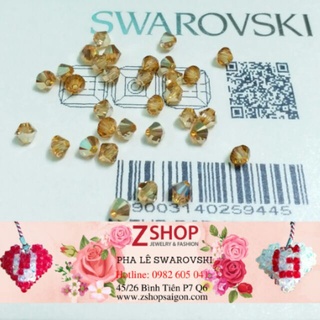 50 viên hạt hình nón tráng xà cừ 4mm
