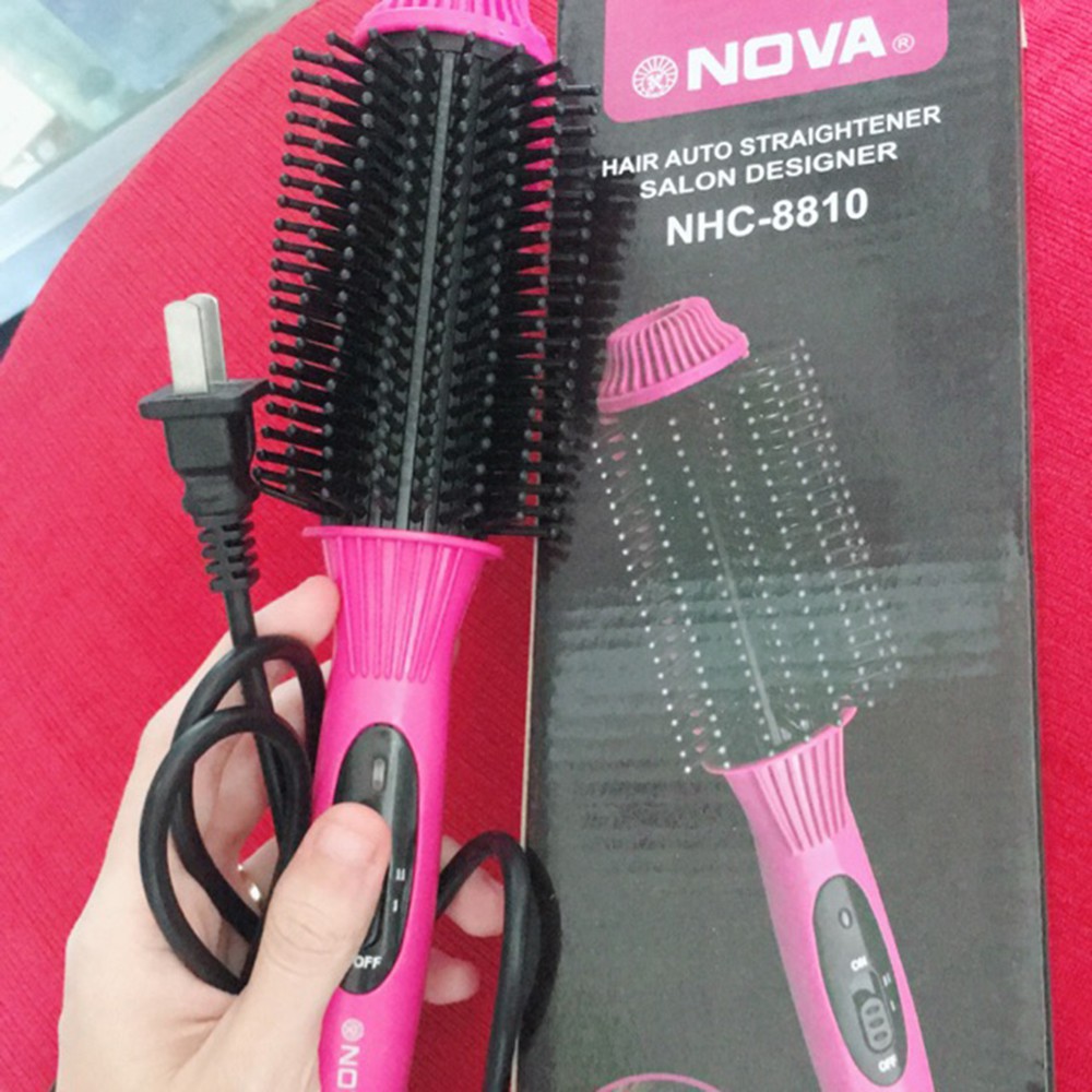 Lược điện 💓FREESHIP💓 ​Lược điện uốn tóc đa năng Nova NHC-8810 làm xoăn, uống phồng, sấy cúp tóc 2651