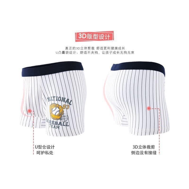 Set 3 Quần Chip Bé Trai Cao Cấp Vải Cotton Dành Cho Bé Trai 14-45kg