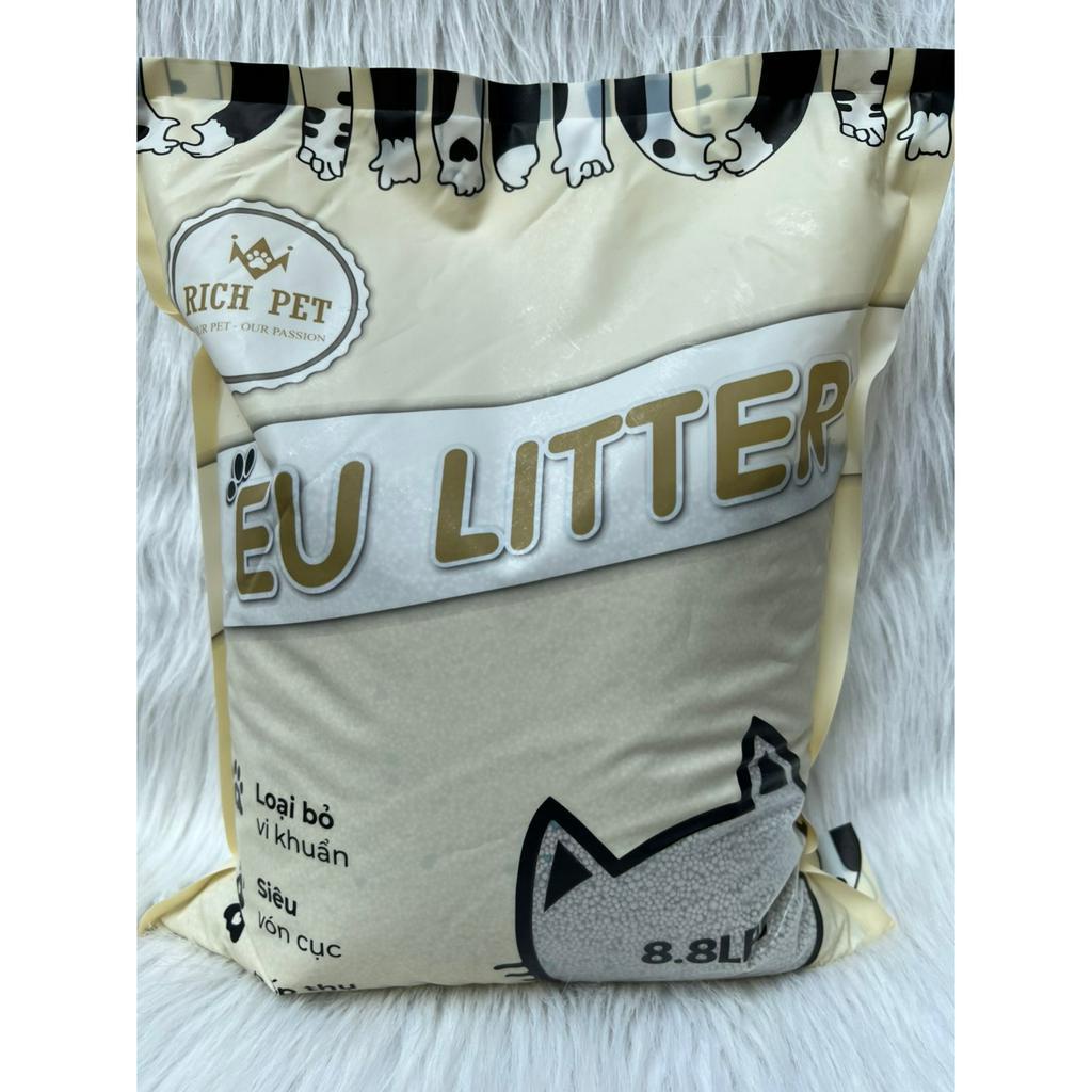 Cát EU Litter 8.8L, Cát vệ sinh cho mèo Eu Litter vón cục khử mùi