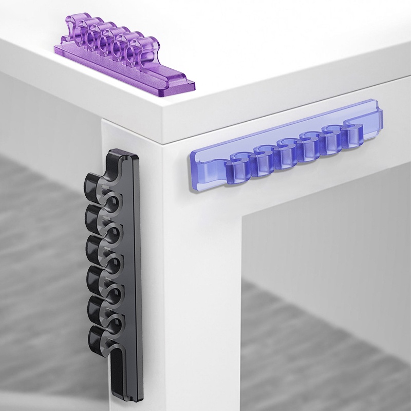 Kẹp cố định dây cáp sạc/ chuột máy tính DLLENCASE A302 bằng TPU tự dính