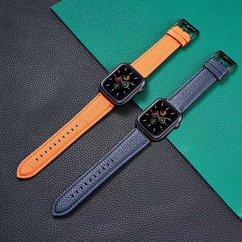 Dây đeo da chất lượng cao thích hợp cho đồng hồ thông minh Apple Watch 6 Se 5 4 3 2 1 38 / 42 / 40 / 44mm