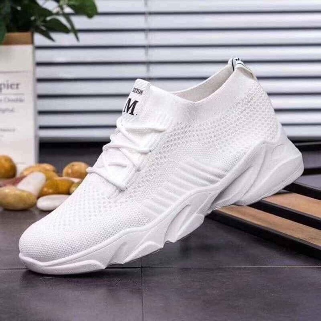 Giày Sneaker nữ Cổ Chun 5P QC Cao Cấp - Full Size 36-40