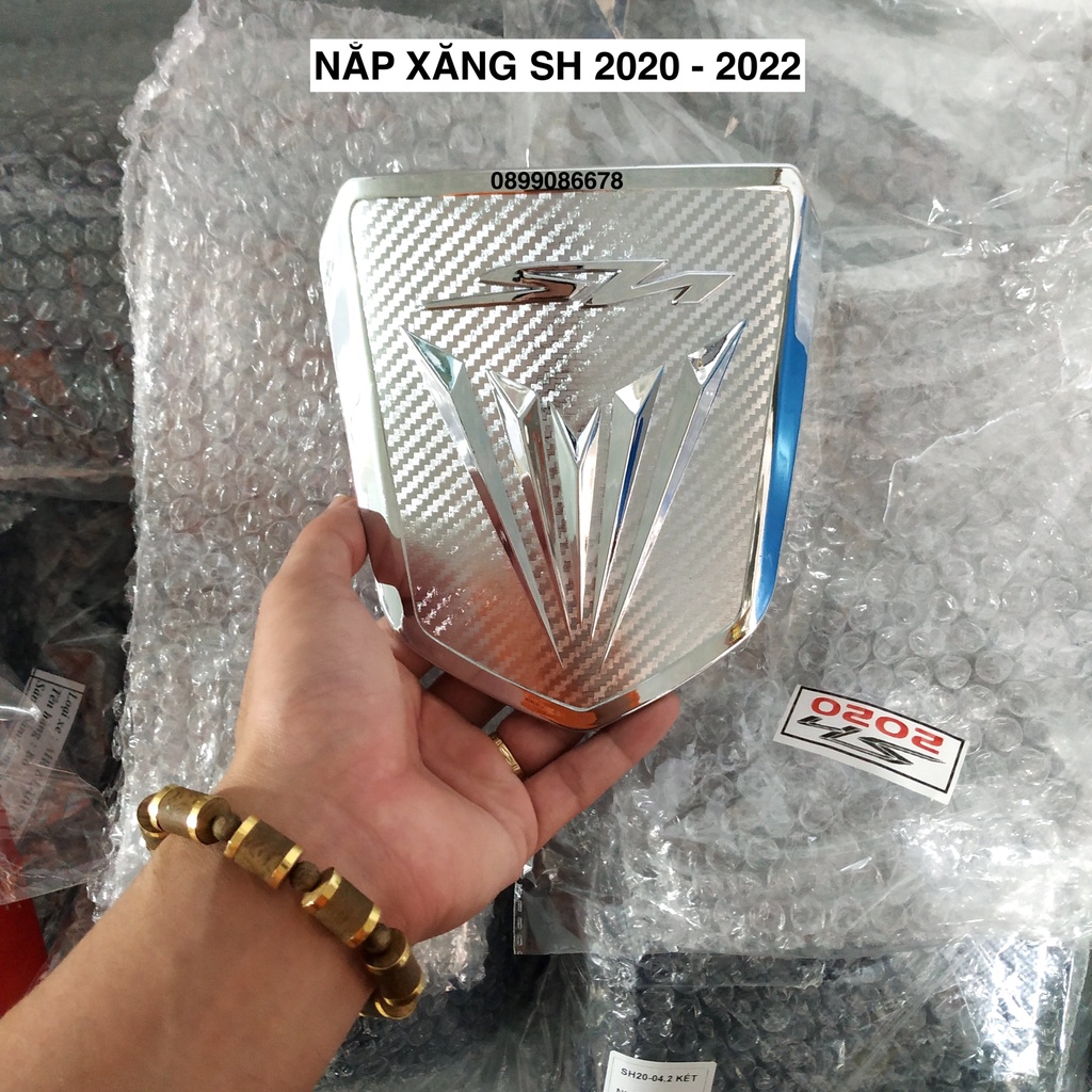 Ốp Nắp Xăng Xe SH 2020, 2021, 2022 - Crom, Chrome - Phụ kiện đồ chơi, ốp trang trí, bảo vệ xe máy