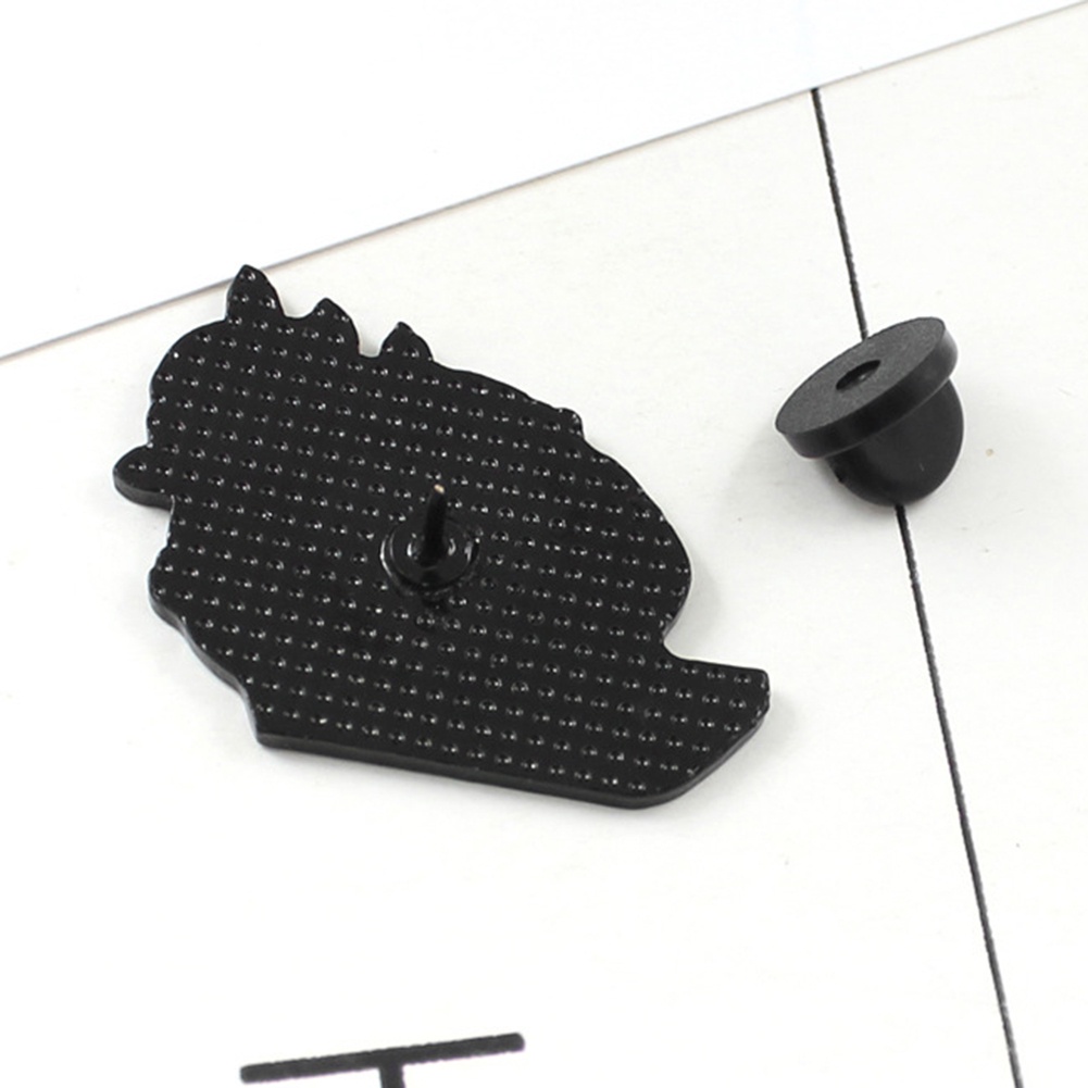 Ghim cài cổ áo hình khuôn mặt phụ nữ lệch với hoa hồng điệu đà