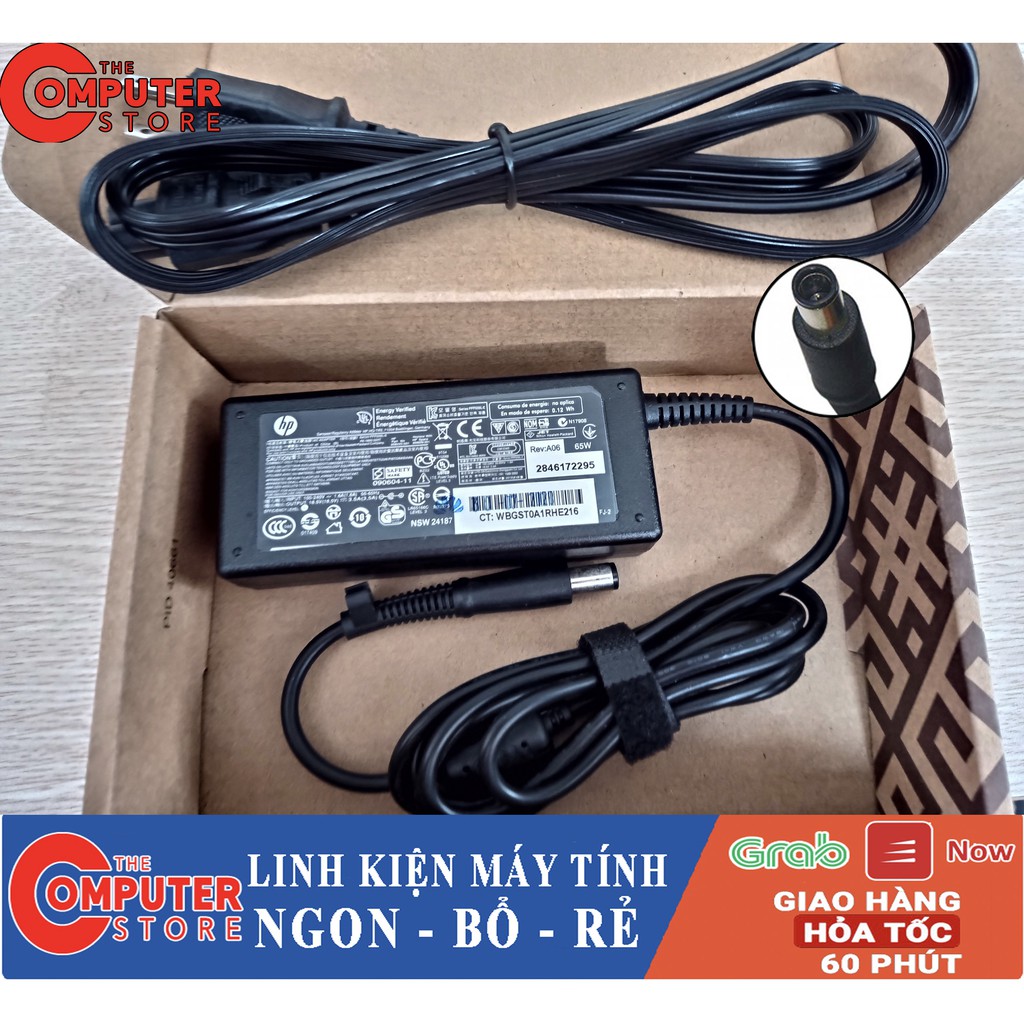 Sạc Laptop HP Chân kim to 18.5V - 3.5A Kèm Dây Nguồn ( Adater HP 18.5V - 3.5A ) | FREESHIP ĐƠN TỪ 50K