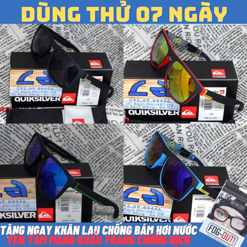 Kính râm thời trang nam nữ QuikSilver Ferris, chống uv, chống chói -Tặng Kèm Hộp Cứng