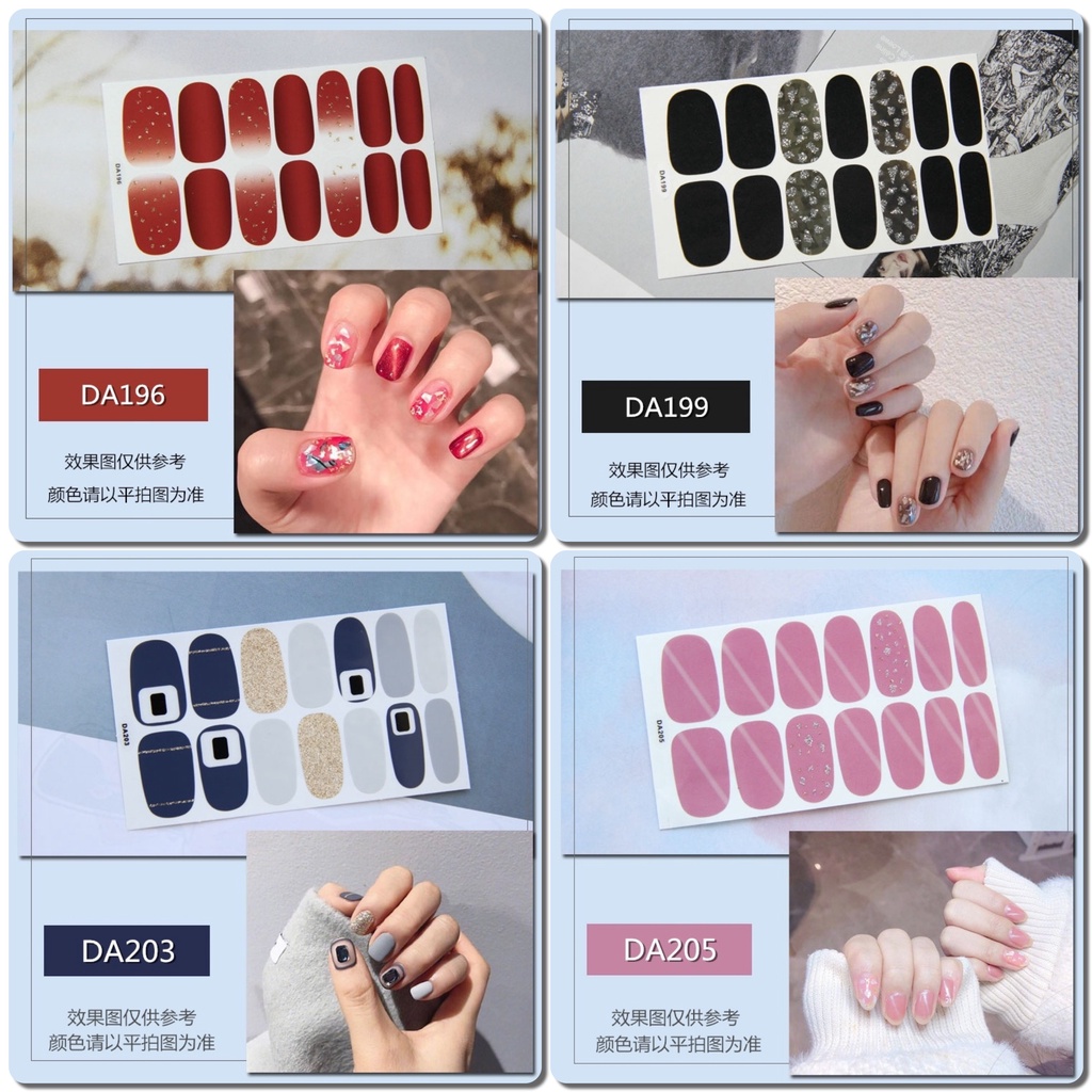 Nhãn dán móng tay trang trí nghệ thuật 3D DA145-DA222