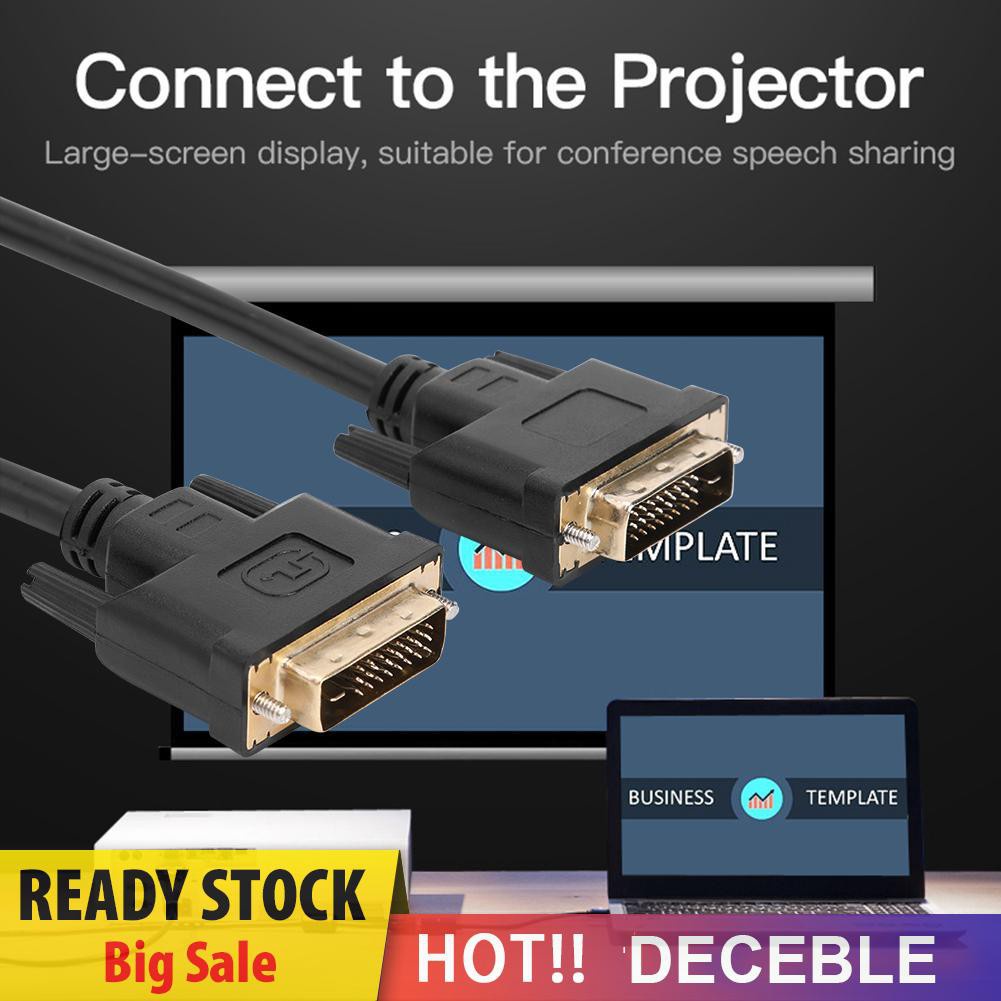 Deceble LCD Digital Monitor DVI D to DVI-D Gold Male 24+1 Pin Dual Link TV Cable