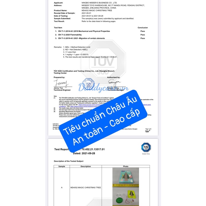 Cây Thông Noel Mini để bàn phủ tuyết Tự Nở Thần Kì Magic Christmas Tree, quà giáng sinh cho bé