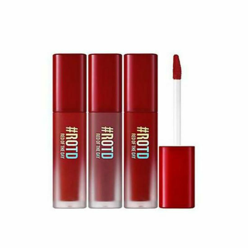 Son kem lỳ Tonymoly #ROTD Red of the day LIP MARKET VELVET SMUDGING TINT