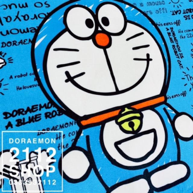 Thảm bông chùi chân hút nước Doraemon 40x60cm