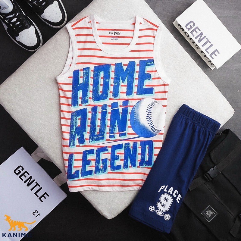 Bộ quần áo ba lỗ sát nách Place cho bé trai hàng xuất xịn size to