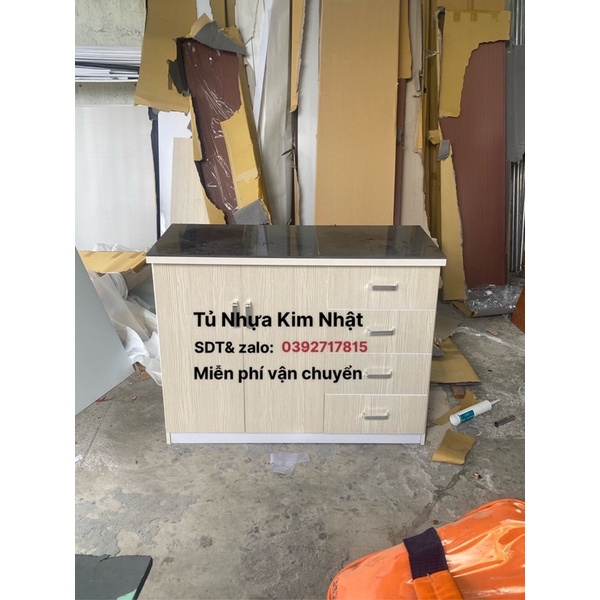 tủ bếp nhựa mini Đài Loan không bồn freeship tphcm