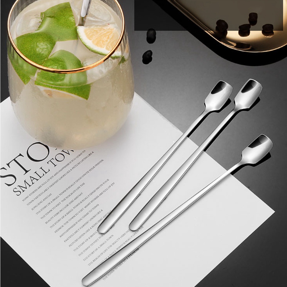 Muỗng Cà Phê Cán Dài Bằng Thép Không Gỉ 304