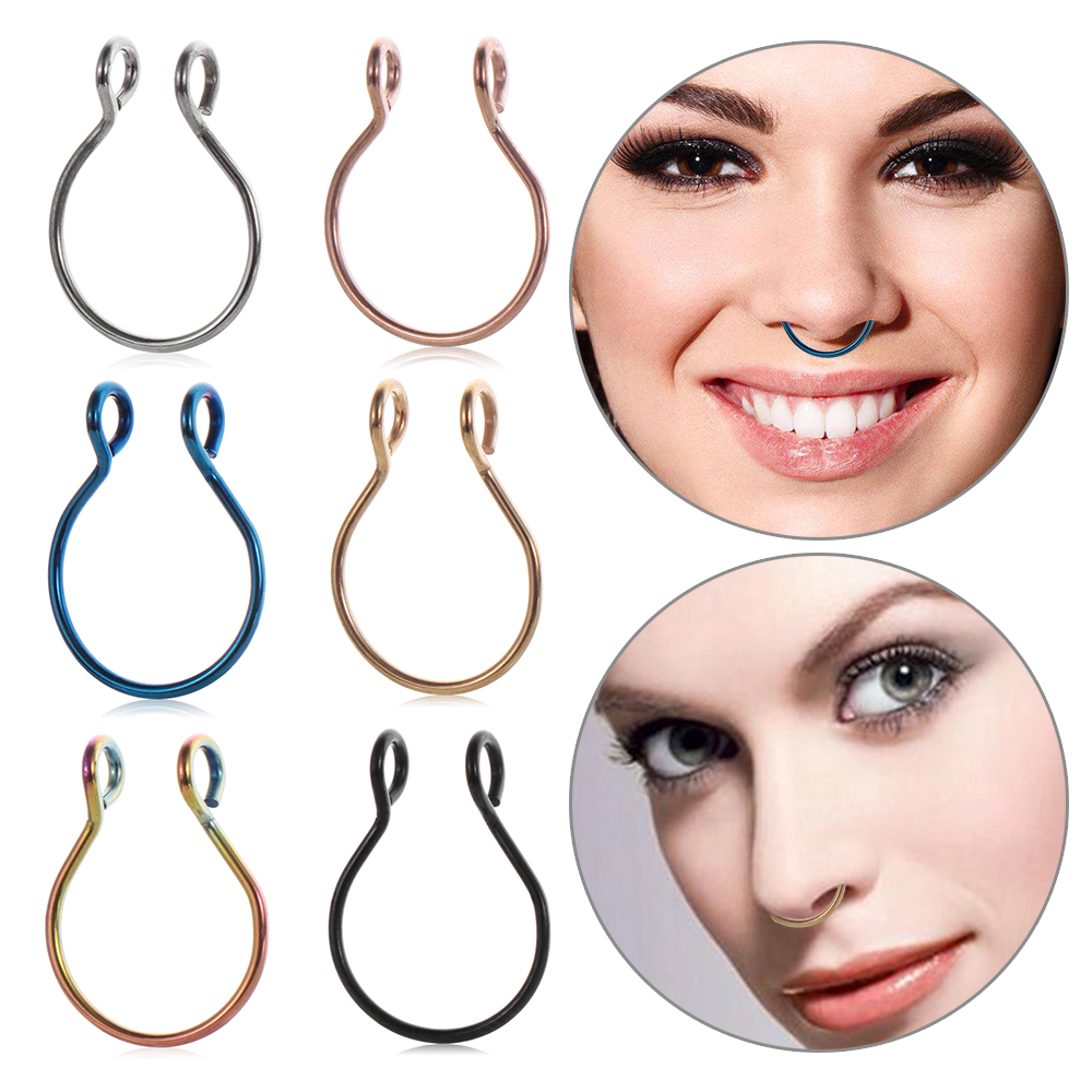 Set 5 Khuyên Mũi Inox Đường Kính 8mm Thời Trang Cho Nữ