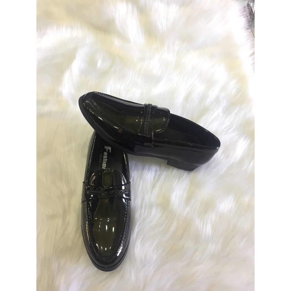 Giầy  tây giày lười nam hàn quốc đai dệp bóng | BigBuy360 - bigbuy360.vn