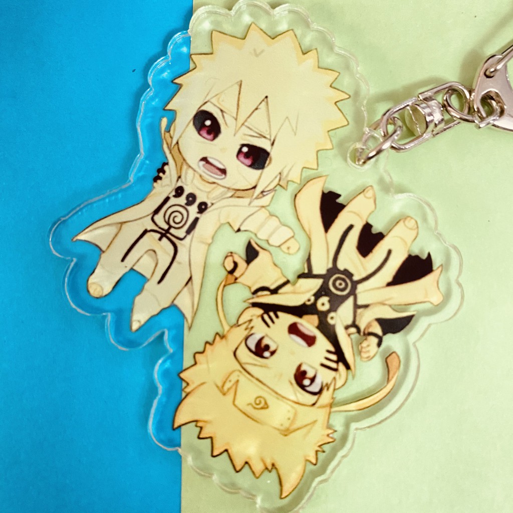 ( Mica trong acrylic ) Móc khóa NARUTO ĐẠI CHIẾN LÀNG LÁ VER COUPLE quà tặng xinh xắn dễ thương chibi anime