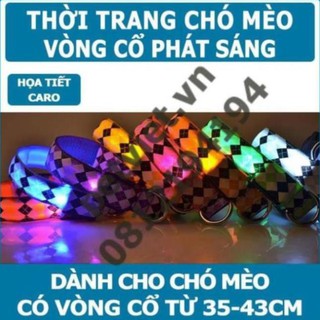 Vòng cổ cho chó mèo nhỏ có đèn led phát sáng